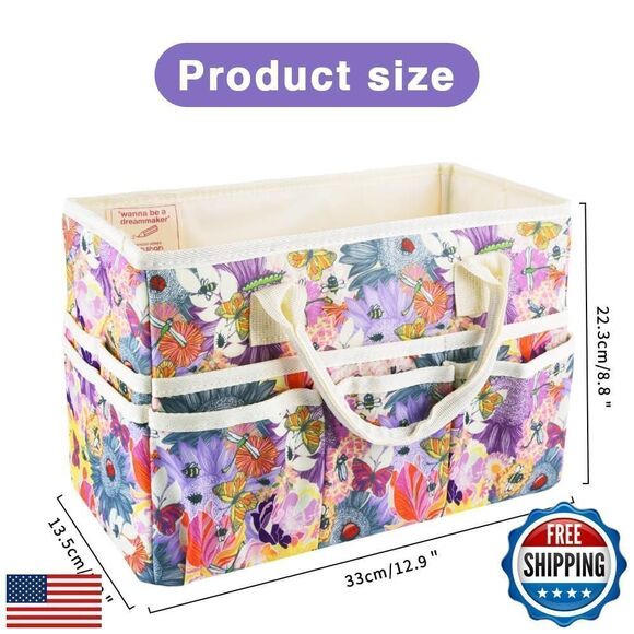 Craft Organizer Tote Bag Art Storage Caddy with Multiple Pockets Containers New - Picture 4 of 5